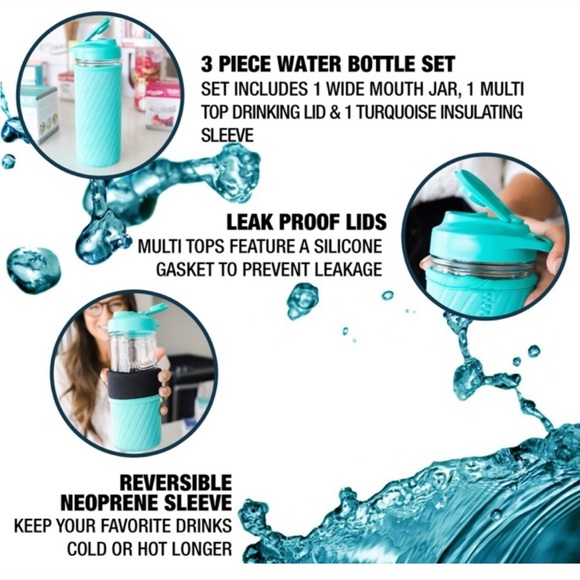 NWT. Mason Top Hydration Kit. Reusable water bottle or thermos. - Picture 2 of 8